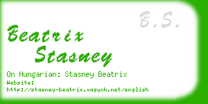 beatrix stasney business card